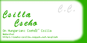 csilla cseho business card